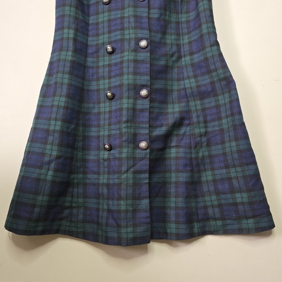 Green And Blue Plaid Pinafore Dress - Picture 5 of 12
